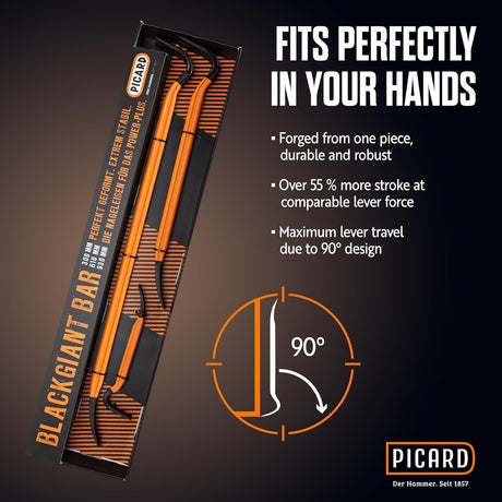 Picard BlackGiant Pry Bar Heavy-Duty Forged Steel by Picard