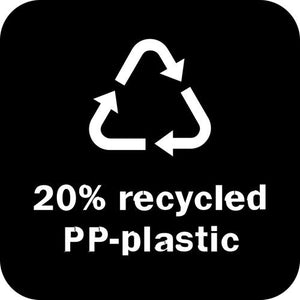 Made of 20% recycled PP plastic