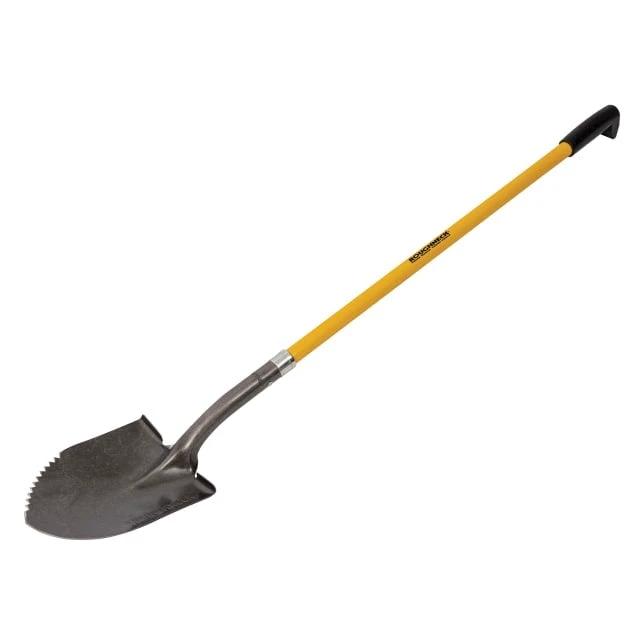 Roughneck Sharp Edge Round Shovel, Long Handle by Roughneck