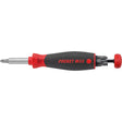 Black and red screwdriver with interchangeable bit holder visible