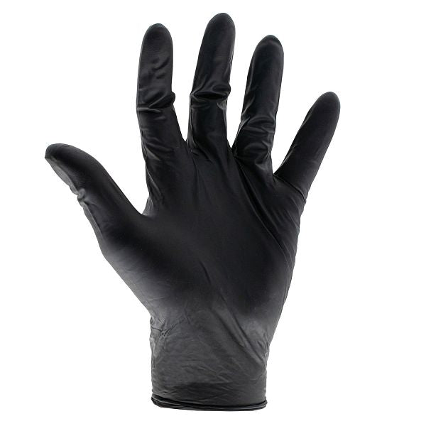 Scan heavy-duty black nitrile disposable gloves