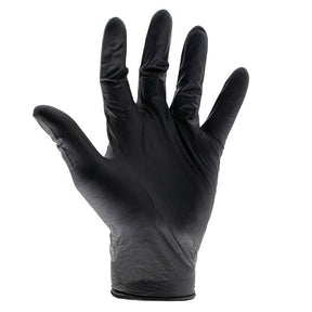 Scan heavy-duty black nitrile disposable gloves