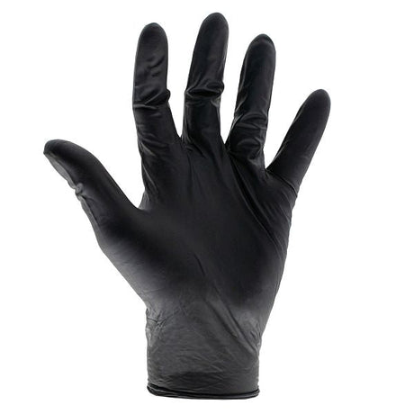 Scan heavy-duty black nitrile disposable gloves