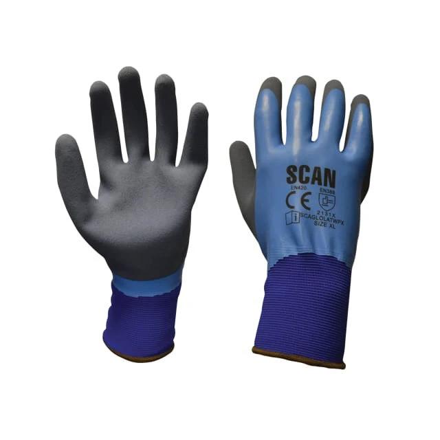 Scan Waterproof Latex Gloves (1 x Pair) by Scan