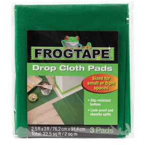 FrogTape Drop Cloth Pads – 76 × 91cm (Pack of 3)