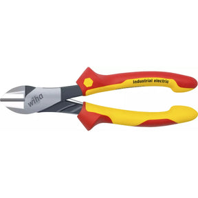 Red and yellow industrial electric side cutters with insulated handles.