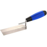 Bon Tool Carbon Steel Bucket Margin Trowel – Comfort Grip Handle – 5" x 2" – 11-866