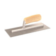 Bon Tool Notched Trowel - 1/8" x 3/16" Rect - Wood Handle
