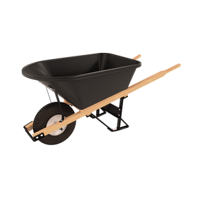 Bon Tool 28-924 8 cu ft poly tray wheelbarrow with wooden handles