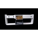 Dual-door cargo lock with combination dial secures semi-trailer cargo doors.
