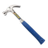 Estwing curved claw hammer with blue Shock Reduction Grip