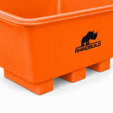 Forklift RhinoTub feet and fork clearance detail