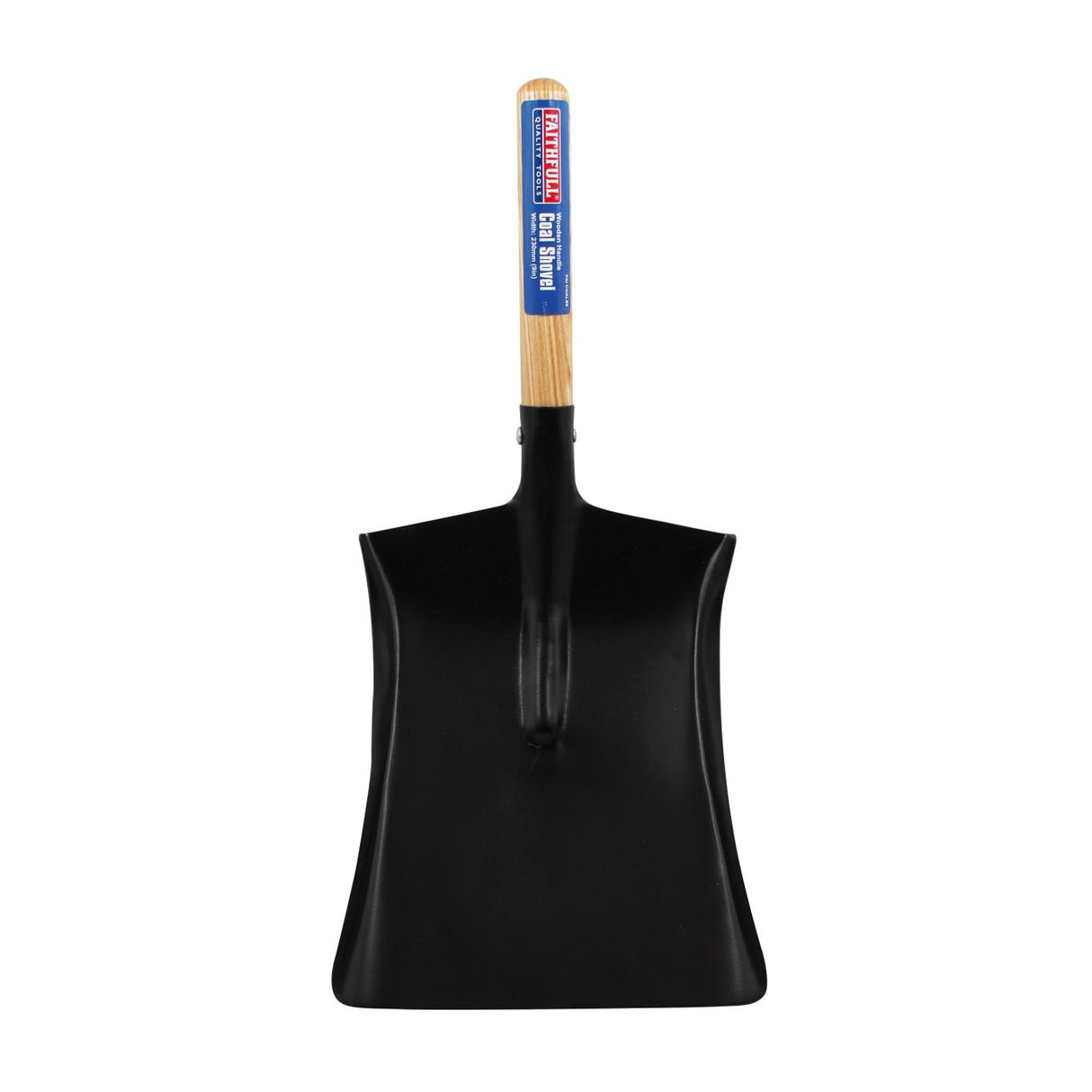 Faithfull Coal Steel Shovel with Wooden Handle 230mm packaging