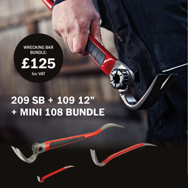 Hultafors Wrecking Bar bundle – 209 SB, 109 12 inch and 108 MINI – £125 including VAT