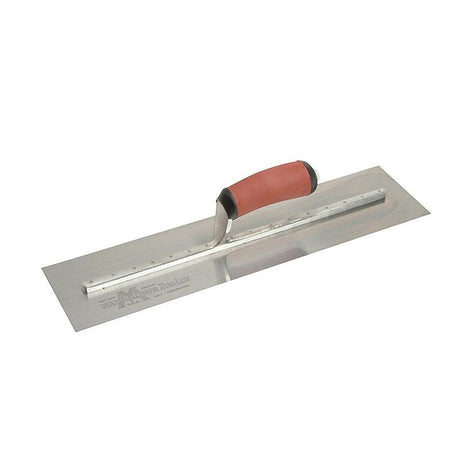 DuraSoft / 18" x 4½" – Marshalltown bright stainless steel finishing trowel image 1