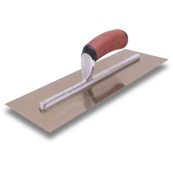Marshalltown gold stainless steel finishing trowel with DuraCork handle