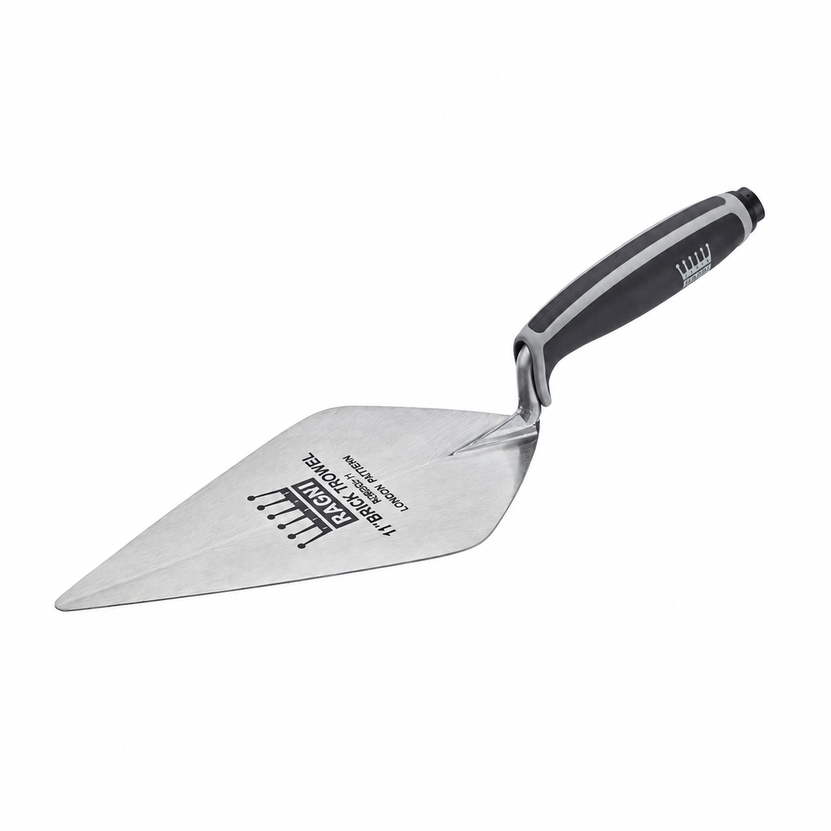 Ragni London Pattern Brick Trowel with black and grey handle