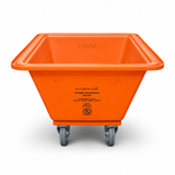 Level end view of Rhinobuild RhinoTub Roll 250L wheeled mortar tub
