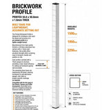 Rhinobuild Brickwork Profile Printed 50.8 x 50.8mm x 1.6mm thick by Rhinobuild