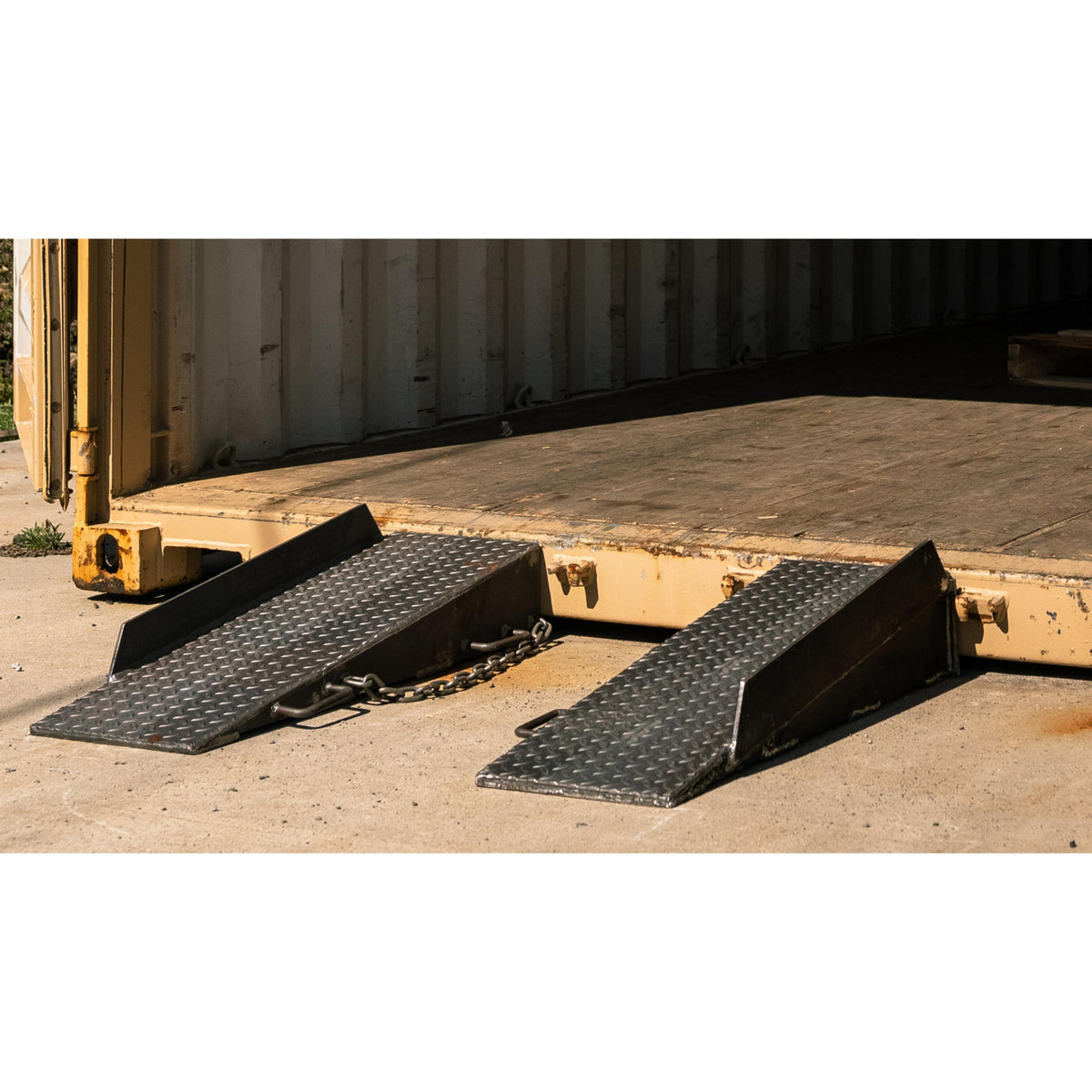 Container Ramp Handrail Container Ramps Solid Steel Ramp The Equipment Lock Co – RHINOBUILD