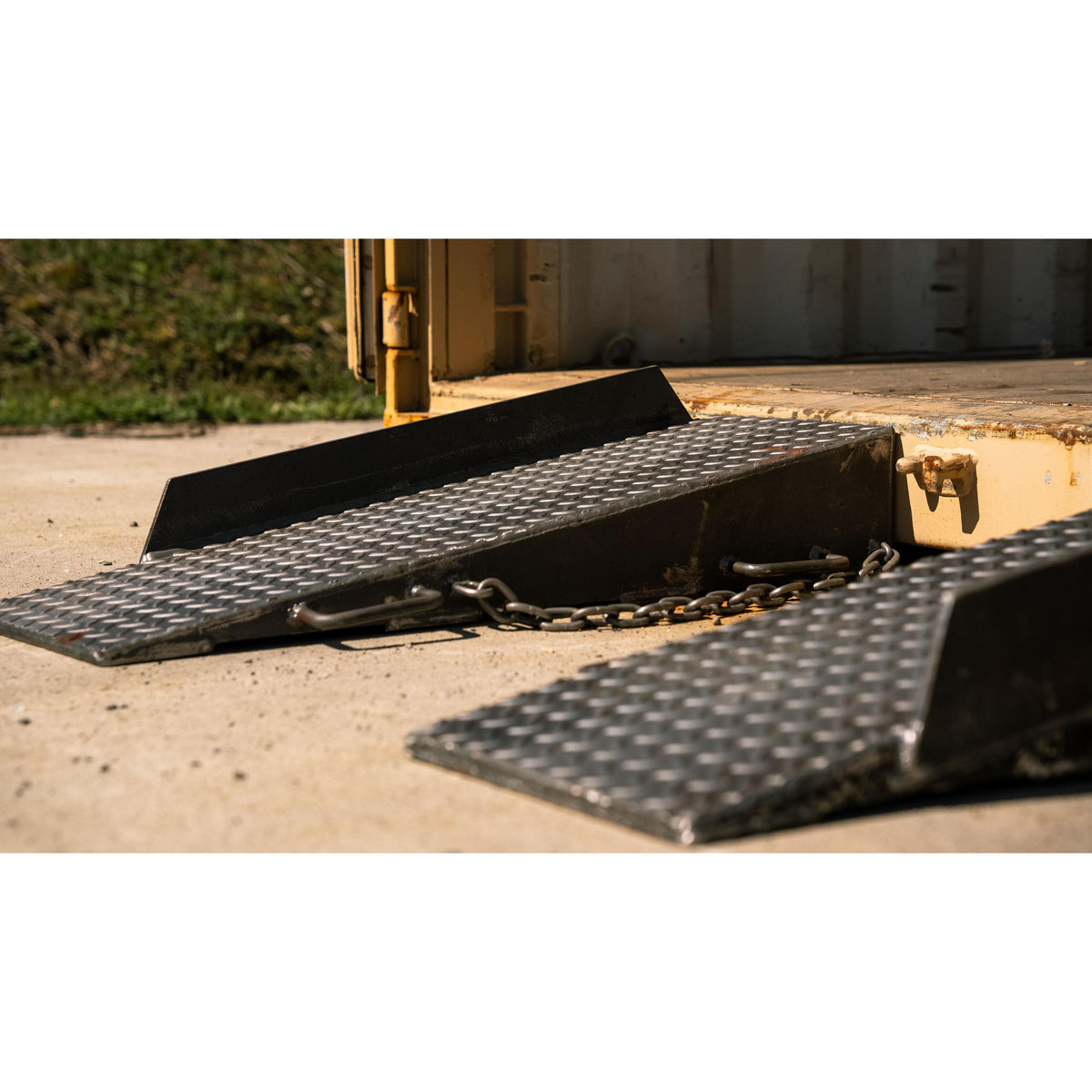 Chain'd Lock Ramp Container Ramps Solid Steel Ramp The Equipment Lock Co – RHINOBUILD