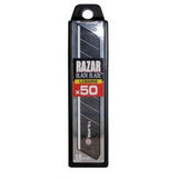Tajima Razar Black snap-off blades - 18mm / 50 blades - TALCB50RB-50H