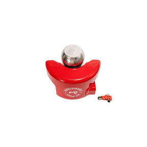 Trailer Hitch Lock With Two And Five Sixteenth Inch Ball And Ring Security For Trailers And Caravans by The Equipment Lock Company