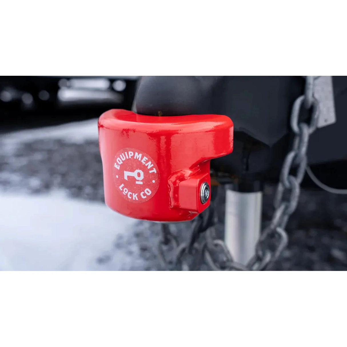 Trailer Hitch Lock With Two And Five Sixteenth Inch Ball And Ring Security For Trailers And Caravans by The Equipment Lock Company