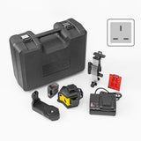 Stabila LAX 600 multi-line laser, 12 V system, 7-piece set, with battery and UK charger - 7-piece set — UK charger