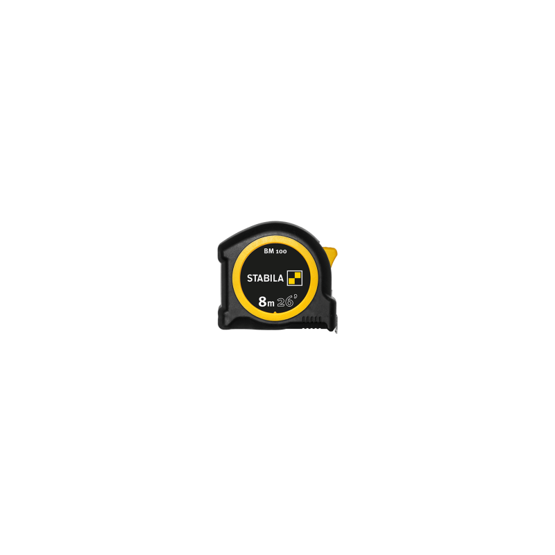 Stabila BM 100 pocket tape, 8 m (26'), cm/inch scale - 8m/26ft (Width 25mm) / cm/inch