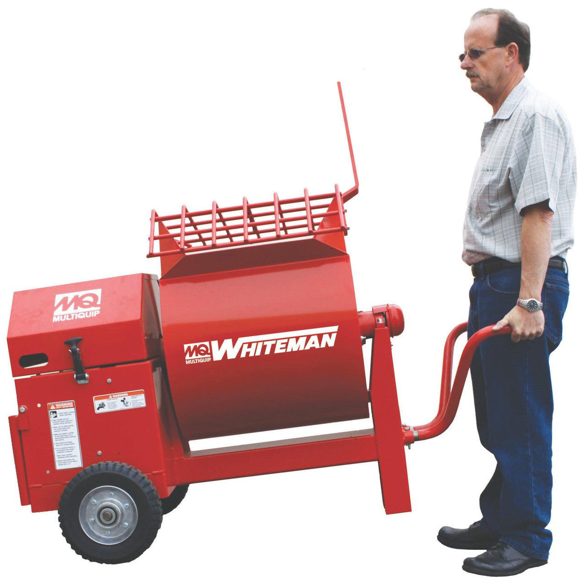 Whiteman WM45H portable wheelbarrow-style mortar mixer
